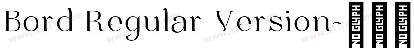 Bord Regular Version字体转换